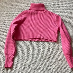Bailey Rose, pink knit, cropped sweater